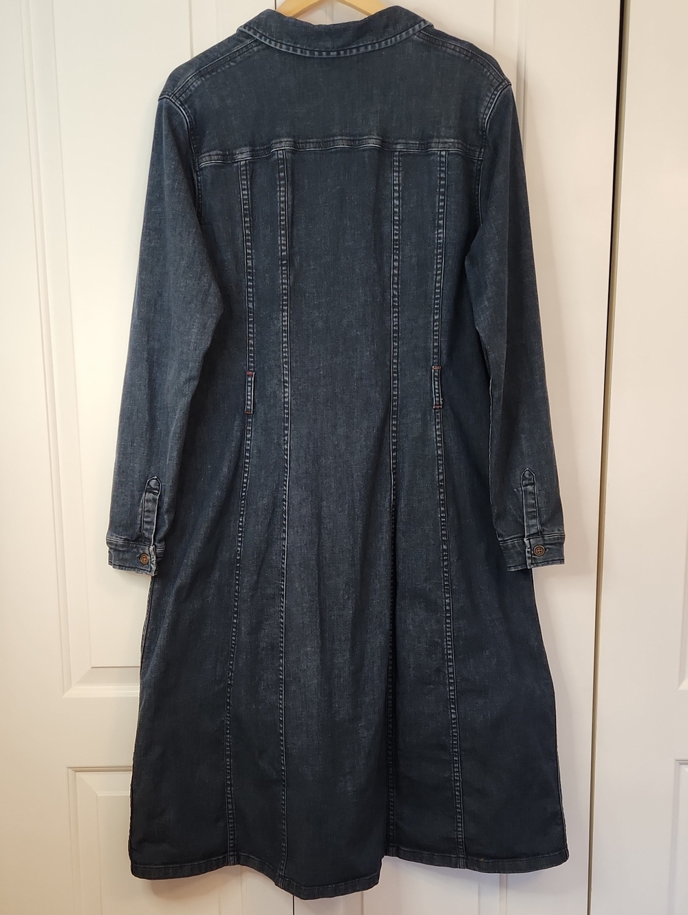 BODEN Laura Denim Button Front Stretch Shirt Dress Size 16L - Picture 8 of 16